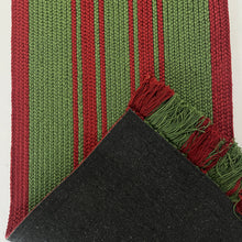 Load image into Gallery viewer, Luxurious Microfiber Braided Runner Green, Red - 2 Feet x 5 Feet