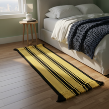 Load image into Gallery viewer, Luxurious Microfiber Braided Runner Yellow, Black - 2 Feet x 5 Feet