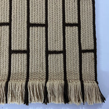 Load image into Gallery viewer, Luxurious Microfiber Geometric Braided Runner Beige & Brown - 2 Feet x 5 Feet