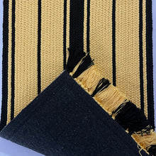 Load image into Gallery viewer, Luxurious Microfiber crafted braided Bedside Runner Yellow, Black - 2 Feet x 5 Feet