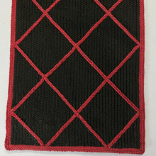 Load image into Gallery viewer, Luxurious Microfiber crafted braided Bedside Runner Black, Red - 2 Feet x 5 Feet