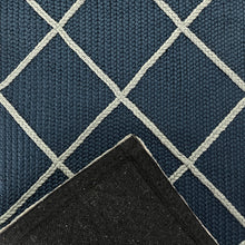 Load image into Gallery viewer, Luxurious Microfiber crafted braided Bedside Runner Blue - 2 Feet x 5 Feet