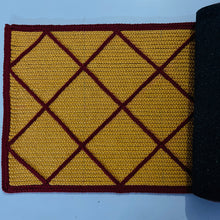 Load image into Gallery viewer, Luxurious Microfiber crafted braided Bedside Runner Red, Yellow - 2 Feet x 5 Feet