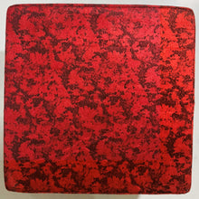 Load image into Gallery viewer, Small Chowki/Stool Square Utility Padded Natural Finish - Red_Multi (4-Leg)
