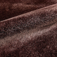 Load image into Gallery viewer, Luxury High-Pile Microfiber Shag Rug – Deep Bronze/Brown