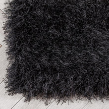 Load image into Gallery viewer, Premium Soft Black Shaggy Carpet – Ultra-Plush Microfiber Floor Mat & Rug for Living Room, Bedroom & Home Deco