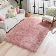 Load image into Gallery viewer, Luxury Plain Pink Microfiber Shaggy Carpet – Soft Non-Slip Floor Rug for Home Decor
