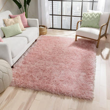 Load image into Gallery viewer, Luxury Plain Pink Microfiber Shaggy Carpet – Soft Non-Slip Floor Rug for Home Decor