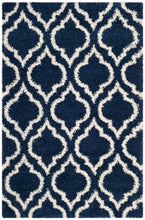 Load image into Gallery viewer, RUGSKART SHAG MOROCCAN NAVY BLUE/IVORY AREA RUG