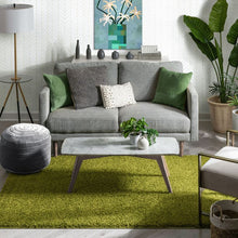 Load image into Gallery viewer, Premium Grass Green Microfiber Shaggy Carpet – Ultra-Soft Plush Area Rug for Living Room & Bedroom