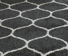 Load image into Gallery viewer, SOFT SHAG MOROCCAN GREY/IVORY AREA RUG