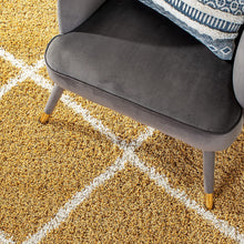 Load image into Gallery viewer, SOFT SHAG MOROCCAN IVORY/GOLDEN AREA RUG