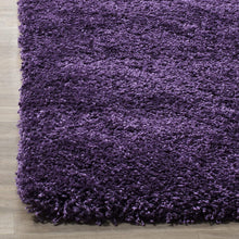 Load image into Gallery viewer, SOFT SHAG MOROCCAN PURPLE PLAIN AREA RUG