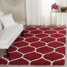 Load image into Gallery viewer, Red & ivory - Micro Indoor Home Living Room Area Rug