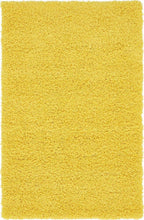 Load image into Gallery viewer, SOFT SHAG MOROCCAN YELLOW PLAIN AREA RUG