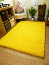 Load image into Gallery viewer, SOFT SHAG MOROCCAN YELLOW PLAIN AREA RUG