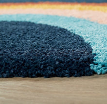 Load image into Gallery viewer, Multicolored Rainbow-Shaped Beautiful Premium Shaggy Rug