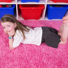 Load image into Gallery viewer, Premium Microfiber Shaggy Area Rug – Ultra-Soft Pink Fluffy Carpet for Bedroom, Living Room & Kids Room, Non-Slip High-Pile Plush Home Decor Mat