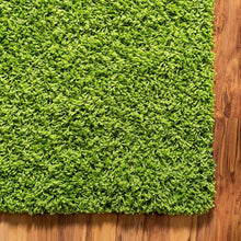 Load image into Gallery viewer, Luxury Grass Green Microfiber Shag Rug | Soft Pluffy Shaggy Carpet for Home Decoration, Living Room, Bedroom & Kids Play Area | Premium Quality & High Density Pile