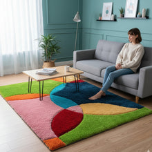 Load image into Gallery viewer, Multi Rainbow 3D Cut Collection Classical Shaggy Carpet