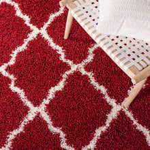 Load image into Gallery viewer, Red With Ivory - Micro Indoor Home Living Room Area Rug