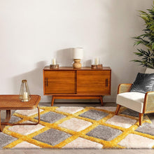 Load image into Gallery viewer, Yellow Multi Premium Modern Shaggy Rug/Mat/Carpet