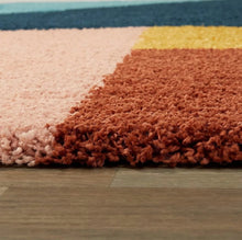 Load image into Gallery viewer, Modern Shaggy Rug Colorful Geometric-Patterned
