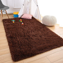 Load image into Gallery viewer, Ultra Soft Microfiber Shaggy Area Rug – Premium Quality Non-Slip Plush Brown Carpet for Living Room & Bedroom