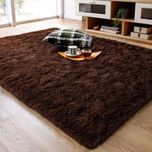 Load image into Gallery viewer, Ultra Soft Microfiber Shaggy Area Rug – Premium Quality Non-Slip Plush Brown Carpet for Living Room & Bedroom