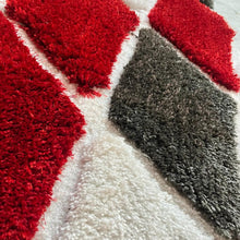 Load image into Gallery viewer, Red Multi Premium Stylish Shaggy Rug
