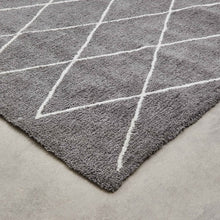 Load image into Gallery viewer, Grey With Ivory Stylish Shaggy Rug