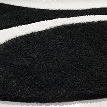 Load image into Gallery viewer, Black & Purple Stylish Modern Shaggy Rug
