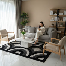 Load image into Gallery viewer, Multi Stylish Gray Multi Designs Shag Rug