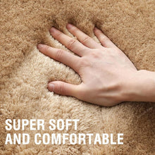 Load image into Gallery viewer, Ultra-Soft Beige Microfiber Shaggy Rug – Premium High-Pile Plush Area Carpet for Living Room & Bedroom