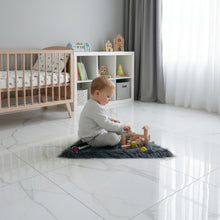 Load image into Gallery viewer, Grey Multi Triangle Faux Fur Rug, Luxury Fluffy Area Rug - 90x90 cm