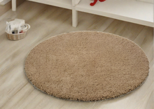 Load image into Gallery viewer, Beige Plain - Premium Round Shaggy Rug