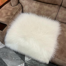 Load image into Gallery viewer, White Faux Fur Mat, Luxury Fluffy Area Rug - 2x2 feet