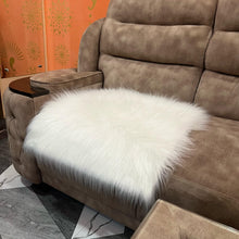 Load image into Gallery viewer, White Faux Fur Mat, Luxury Fluffy Area Rug - 2x2 feet