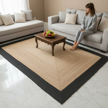 Load image into Gallery viewer, Braided Natural Jute with Black Cotton