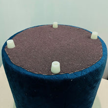 Load image into Gallery viewer, Round Utility Padded Stool/ Ottoman - 4 Leg, Blue color