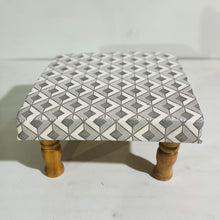 Load image into Gallery viewer, Small Chowki/Stool Square Utility Padded Natural Finish - Daymond (4-Leg)