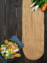 Load image into Gallery viewer, Table Runner, Braided Handmade Natural Color Handwoven Oval Mat for Dining Table ( Beige, 54x12 inches)