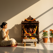 Load image into Gallery viewer, Small Chowki/Stool Square Utility Padded Natural Finish - Gray/white (4-Leg)