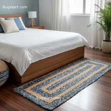Load image into Gallery viewer, Braided Denim With Natural Jute Latest Pattern Area Rug/Mat/Carpet