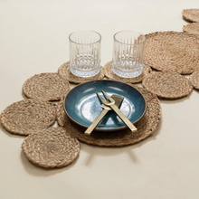 Load image into Gallery viewer, Beige Braided Handmade Handwoven Mat for Dining Table (72'x18')