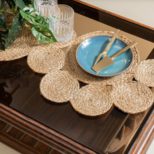 Load image into Gallery viewer, Beige Braided Handmade Handwoven Mat for Dining Table (72'x18')