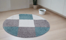 Load image into Gallery viewer, Sky With Grey - Premium Round Shaggy Rug