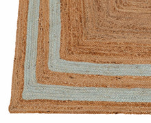 Load image into Gallery viewer, Square Braided Rug Hand Woven Jute/Rug - White/Beige