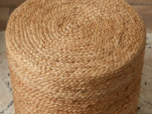 Load image into Gallery viewer, Beige Natural Jute Pouf/Ottoman