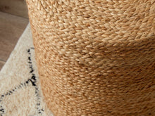 Load image into Gallery viewer, Beige Natural Jute Pouf/Ottoman